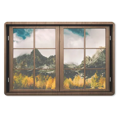 Produktbild von MuchoWow® Mauspad Mousepad Aussicht - Berg - Baum 27x18 cm - Mousepads - Maus Mat - Pad - Mausunterlage - Büroartikel - Desk Matten