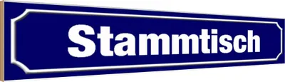Produktbild von vianmo Holzschild 10x46 cm Stammtisch