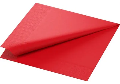 Produktbild von 1000 Duni Tissue-Servietten 40 x 40 cm Rot 3-lagig