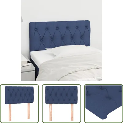 Produktbild von The Living Store Kopfteil Blau 80x7x78/88 cm Stoff