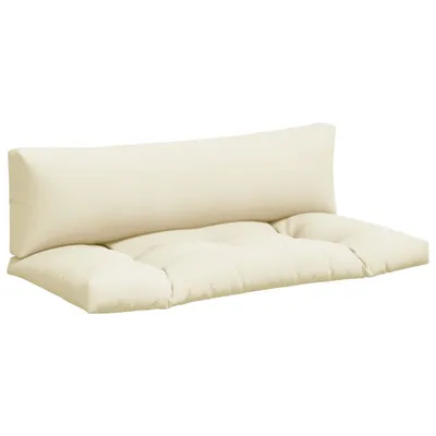 Image de Coussins de palette lot de 2 crème tissu