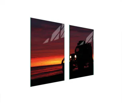 Immagine prodotto di Piastre copri fornelli 2 pezzi 75x52 Vetroceramica copri piano cottura vetro tagliere auto sole