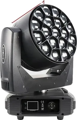 Obrázek produktu pro Pódiové světlo, 19X25W RGBW, pohyblivá hlava Zoom LED, 1 kus, zástrčka EU
