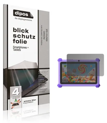 Produktbild von Blickschutzfolie für Ascrecem KIDS710 7 Zoll matt Schutzfolie Folie Display Schutz dipos