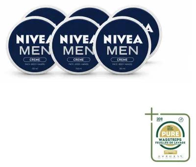 Obrázek produktu pro 6 kusů NIVEA MEN Krém – tělový krém – 150 ml – balení