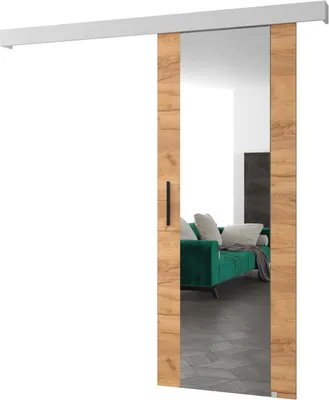 Produktbild von MEBLE KRYSPOL Salwador 2 Schiebetür, 80x204 cm, Handwerk Gold, Weiß, Schwarz