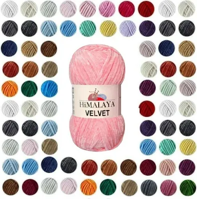 Produktbild von Strickfein Himalaya Dolphin Velvet super Bulky Chenille Garn Wolle strickgarn 5 x100gr 90021 - dunkelblau
