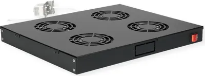 Productafbeelding van ROLINE 19-inch ventilatorunit, 4 ventilatoren, met thermostaat, zwart