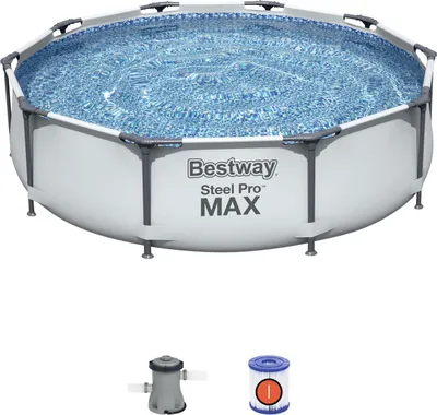 Obrázek produktu pro Basen Stelażowy Steel Pro MAX 305x76 Okrągły 10FT BESTWAY 3w1