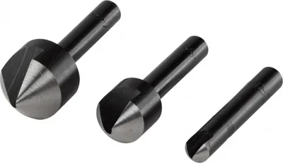 Produktbild von Wolfcraft 2504000 Countersink set 3-piece 6 mm, 12 mm, 16 mm Tool steel Cylinder shank 1 Set