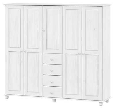 Image de Armoire à 5 portes 8854B laqué blanc