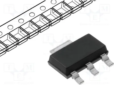 Produktbild von 5x Transistor: NPN 2W 1A bipolar 80V SOT223 BCP56-16 NPN SMD-Transistoren