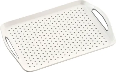 Immagine prodotto di Vassoio di servizio in plastica antiscivolo bianco 45,5 x 32 cm