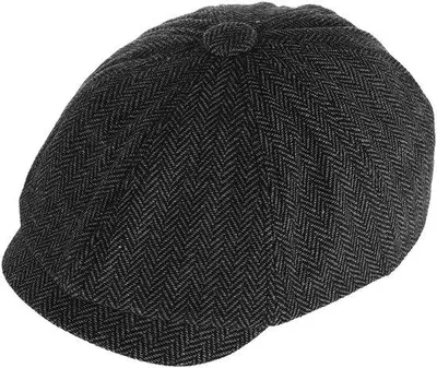 Immagine prodotto di Cappello da uomo in cotone - Stile retrò - Nero - Design unico - Taglia unica