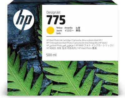 Produktbild von HP 775 Gelb Druckerpatrone, 500 ml, HP DesignJet Z6 Pro Drucker, Thermal Inkjet, Gelb, Singapur, 152 mm, 64 mm