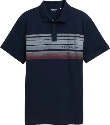 Produktbild von Poloshirt mit Brust-Print