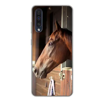 Produktbild von MuchoWow® Handyhülle Schutzhülle Hülle für Samsung Galaxy A50 Pferd - Stall - Sonne Silikon Softcase Handy Hülle - Mobiltelefonhülle