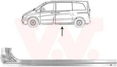 Produktbild von VAN WEZEL 3081109 Schweller Reparaturblech Einstiegblech Links Außen passend für MERCEDES-BENZ VIANO (W639) VITO Bus (W639) VITO / MIXTO Kasten (W639)