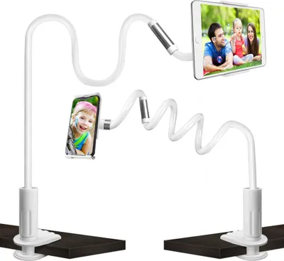 Produktbild von Schwanenhals Tablet Halterung, Tablet Halter Einstellbare Halter 360°Drehen Flexible Handy Halterung Lange Arme Tablet Ständer für für iPad Mini, iPhone, Samsung, Weitere 4-10,5 Zoll Geräte