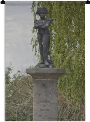 Produktbild von MuchoWow® Wandteppich Wandbehang Napoleon-Statue 90x135 cm Tapisserie Dekoration Wandtuch - Baumwolle - Wandskulptur