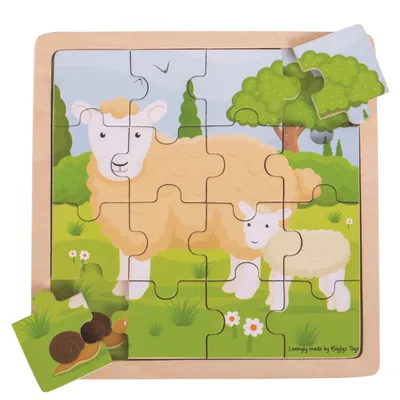 Immagine prodotto di Puzzle Bigjigs Toys - Pecora e agnello