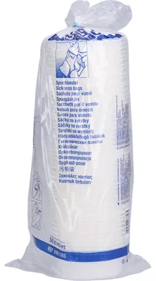 Zdjęcie produktu dla Worek na ślinę SicSac na mdłości jako bezpieczny i higieniczny worek zbiorczy, 50 szt. Woreczek