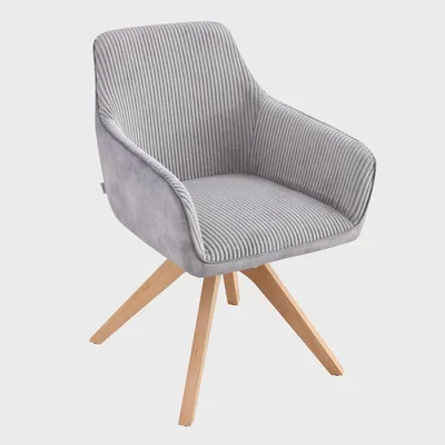 Produktbild von HOMLA PESA Stuhl in Kombistoff grau 56x60x82 cm