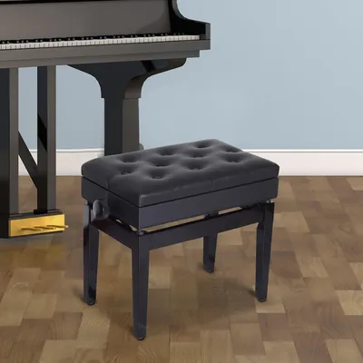 Immagine prodotto di Panca per pianoforte - Panca per tastiera - Panca musicale - Panca regolabile in altezza, da 48 a 58 cm