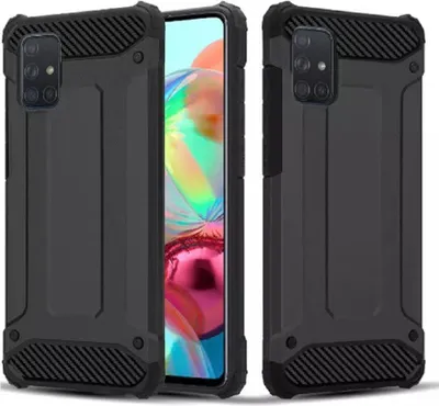 Obrázek produktu pro Ochranné pouzdro Wisam pro Samsung Galaxy A21s 6,5" – hybridní pouzdro Armor Case v černé barvě