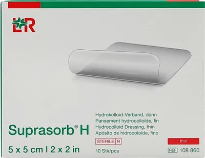 Produktbild von Suprasorb H Hydrokoll.Verb.dünn 5x5 cm 10 St