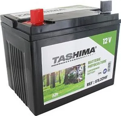 Image de Batterie Pour Tondeuse Autoportée 12v Chargée Sans Entretien, 32a. L: 196, L: 131, H:184mm, + à Gauche. Remplace Origine: U1l32.
