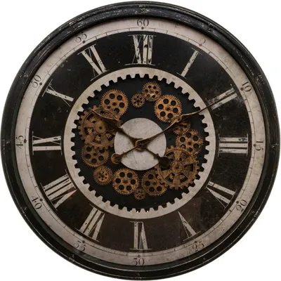 Produktbild von Atmosphera Créateur d'intérieur Wanduhr Kunststoff schwarz 8,5 cm x 76 cm