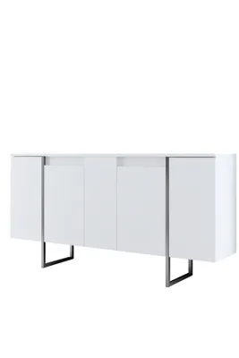 Image de Skye Decor, Luxe - Blanc, Argent, Meubles de salon, Blanc, 160 x 80 x 35 cm