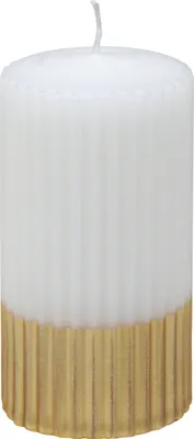 Produktbild von Weihnachtskerzen Rillenstumpen "Klassik" Weiß 110/57 mm