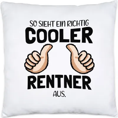 Produktbild von So Sieht Ein Cooler Rentner Aus Kissen Inkl. Füllung Geschenkidee Ruhestand Pension Rente