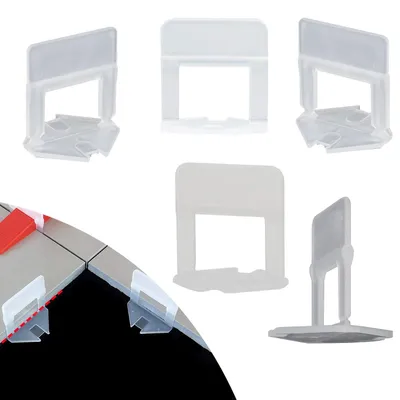 Immagine prodotto di Sistema di livellamento per piastrelle, set di 600 distanziatori, 2 mm, per la posa di piastrelle, spessore da 3 a 12 mm