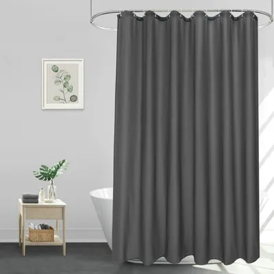 Produktbild von Duschvorhang 80x200, schmal, anthrazit, schimmelresistent, waschbar, modern, Badezimmervorhang, dunkelgrau