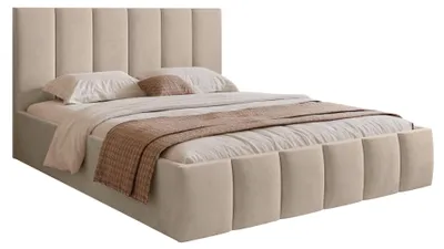 Produktbild von Selsey Sarafino - Polsterbett 180x200 cm, mit Bettkasten und Lattenrost, beige