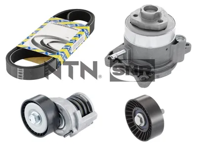 Produktbild von SNR KAP857.500 Wasserpumpe + Keilrippenriemensatz für VW GOLF VI (5K1) Polo Schrägheck (6R1, 6C1) GOLF PLUS (5M1, 521) für AUDI A3 Sportback (8PA)