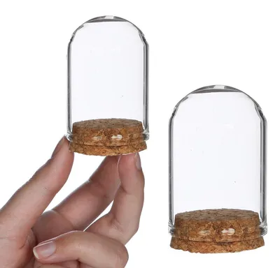Produktbild von Glasglocken mit Kork Ø6cm | H: 8cm (6 Stück) [IFS-29417]