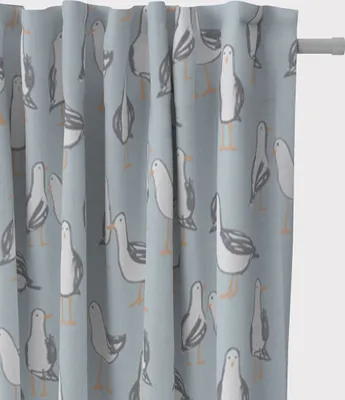 Produktbild von SCHÖNER LEBEN. Vorhang STUDIO G Möwen blau weiß 245cm Aufhängung Smok-Schlaufenband