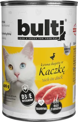 Obrázek produktu pro Krmivo pro kočky s kachnou – mokré krmivo pro kočky v konzervě 400 g – krmivo pro kočky s kachnou – krmivo pro kočky v konzervě – krmivo pro kočky 400 g