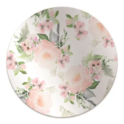 Produktbild von Rundmatte - Stuhlunterlage Bürostuhlunterlage - Rund Ø 100 cm - Bodenmatte - Fußmatte - Pastellblumen