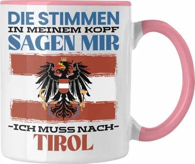 Produktbild von Trendation - Tirol Tasse Urlaub Heimat Geschenk Spruch Österreich Geschenkidee (Rosa)
