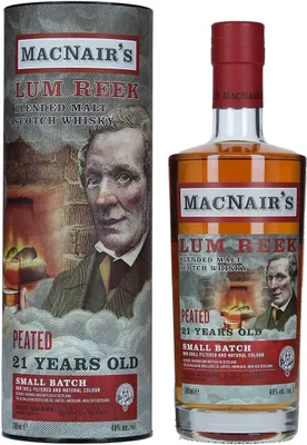 Produktbild von MacNair's Lum Reek 21 Years Old PEATED 48% Vol. 0,7l in Geschenkbox