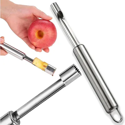 Produktbild von Manueller Apfelentkerner aus Edelstahl – Praktisches Werkzeug zum schnellen und präzisen Entfernen von Apfelkernen mit scharfen Zacken und ergonomischem Griff