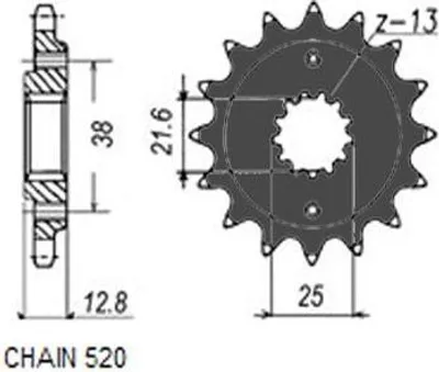Produktbild von SUNSTAR Kettenritzel 359-15 Vorne Stahl