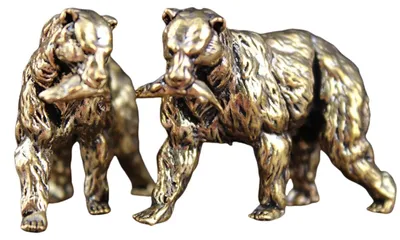 Image de Sculpture en bronze représentant un ours polaire - Sculpture d'animaux vintage
