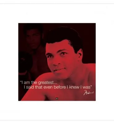 Obrázok produktu pre Muhammad ALI – CITÁT – UMELECKÁ TLAČ – 40 x 40 cm – Plagát