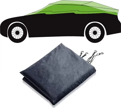 Obrázek produktu pro Kryt na auto Polovina garáže pro zimu a léto Různé velikosti L 284x122x61 Tmavě modrá